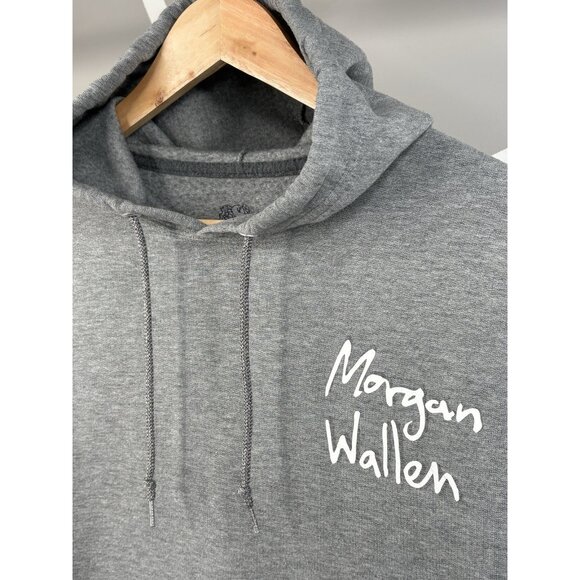 Morgan Wallen Grey Sweatshirt Hoodie Women’s S Dangerous Album Songs Graphic - Picture 3 of 16